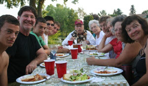 Charlie with family and friends in Door County.