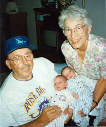 Charlie and Jean - proud new grandparents.